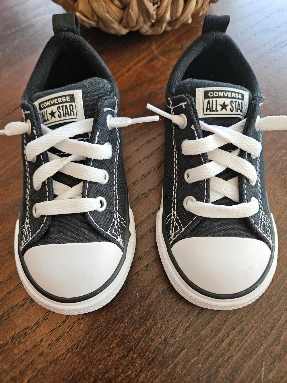 Converse All Star Black White Shoes Toddler Size 8 Sneakers